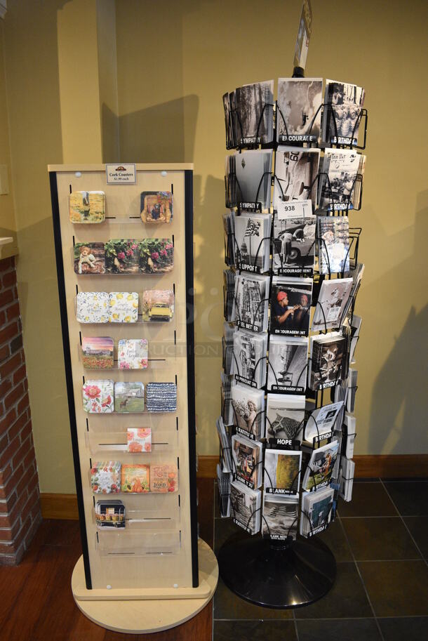 2 Various Floor Style Racks w/ Contents. 21x21x63, 22x22x72. 2 Times Your Bid! (gift shop) - Image 1 of 6
