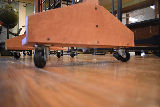 Wooden and Metal Rack w/ Mailbox on Commercial Casters. 27x18x61. (garden center) - Image 5 of 5