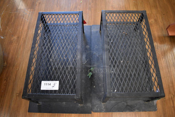 2 Black Metal Mesh Benches. 18.5x30x10. 2 Times Your Bid! (garden center) - Image 3 of 3