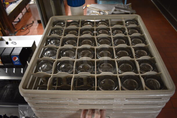 Servolift Stainless Steel Commercial Dish Caddy Return w/ 6 Dish Caddies and Approximately 200 Beverage Glasses on Commercial Casters. 30x25x33. 2.75x2.75x5.5. (kitchen) - Image 6 of 8