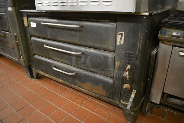 Blodgett Model 981 Metal Commercial Gas Powered Double Deck Pizza Oven. 60x41x38. Unit Was In Working Condition When Restaurant Closed. (bakery kitchen) - Image 9 of 10