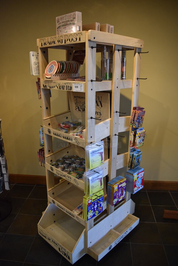 Wooden Rack w/ Contents Including Toys. 30x36x70. (gift shop) - Image 2 of 7