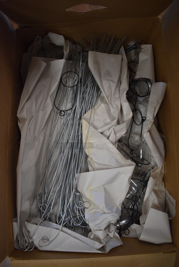 ALL ONE MONEY! Lot of Various Glass Jars and Metal Rods! (garden center) - Image 1 of 4