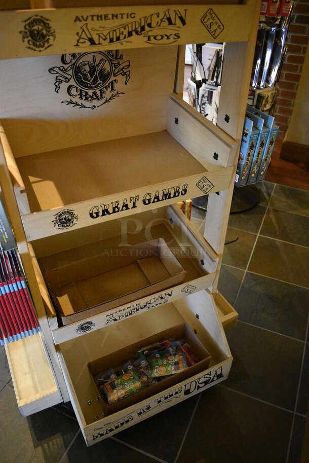Wooden Rack w/ Contents Including Toys. 30x36x70. (gift shop) - Image 5 of 7