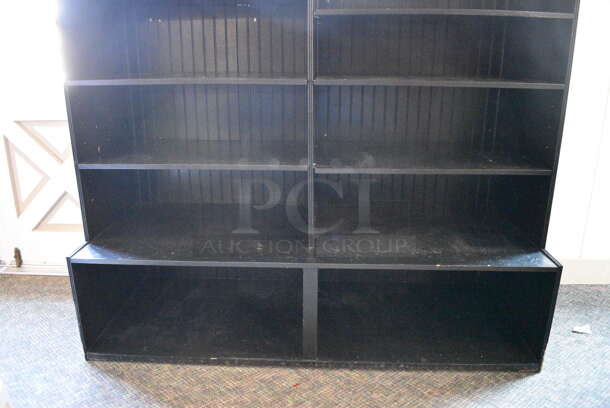 Black Wooden Shelving Unit. 70x27.5x89. (garden center) - Image 4 of 5