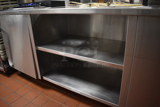 Stainless Steel Commercial Soda Station Table w/ 2 Under Shelves and 2 Ice Bins. Does Not Include Contents or Soda Machines. 91.5x55x37. (kitchen) - Image 7 of 9