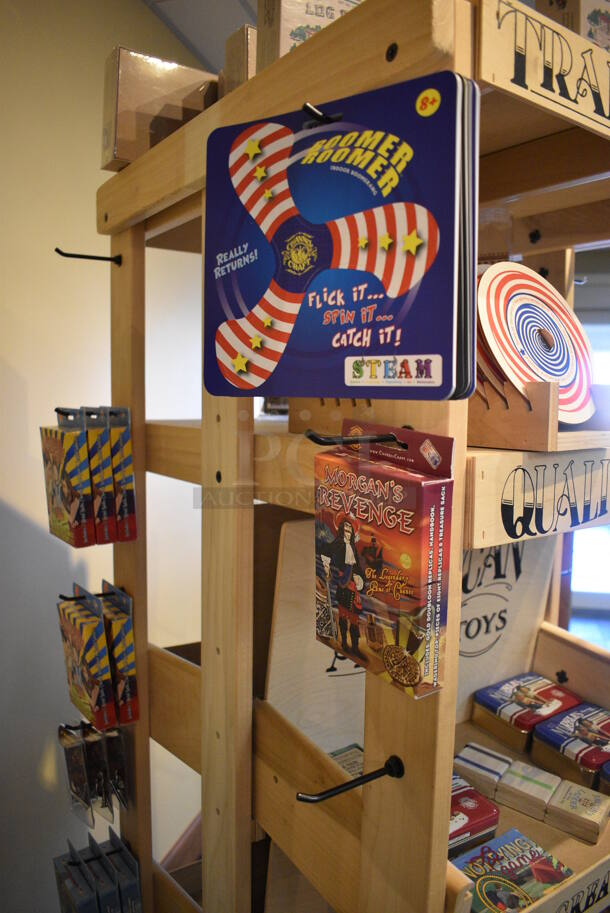Wooden Rack w/ Contents Including Toys. 30x36x70. (gift shop) - Image 6 of 7