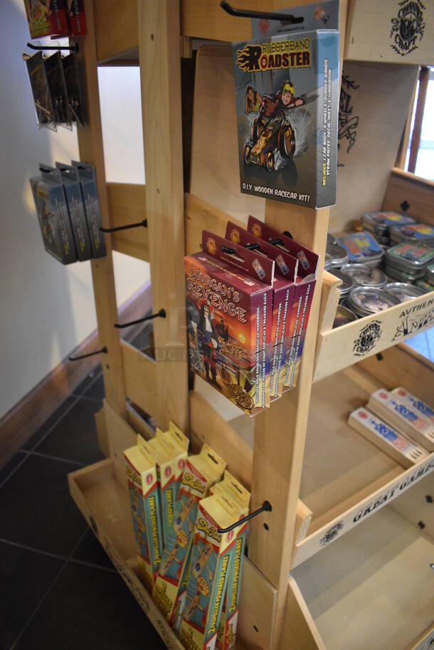 Wooden Rack w/ Contents Including Toys. 30x36x70. (gift shop) - Image 7 of 7