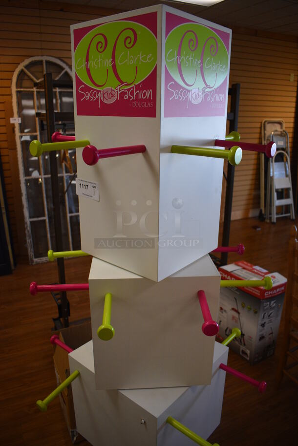 White Floor Style Rack. 29x29x71. (garden center) - Image 3 of 4