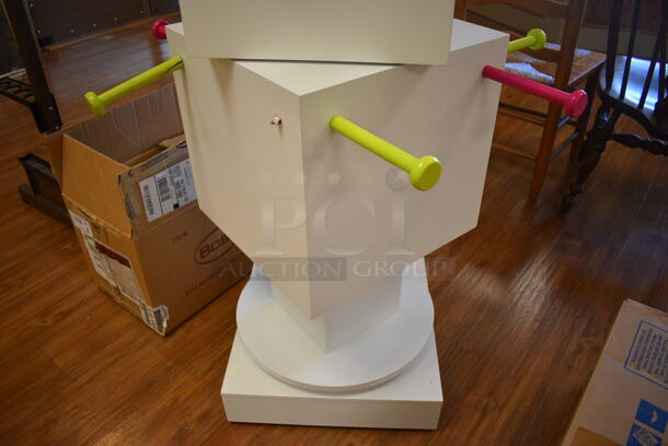 White Floor Style Rack. 29x29x71. (garden center) - Image 4 of 4