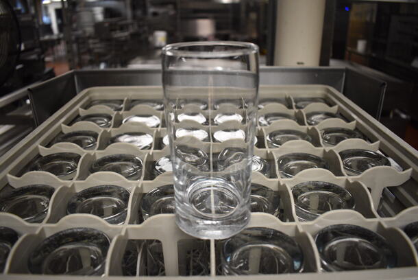 Stainless Steel Commercial Dish Caddy Return w/ 8 Dish Caddies and Approximately 280 Beverage Glasses on Commercial Casters. 24x25x66. 2.75x2.75x5.5. (kitchen) - Image 3 of 7