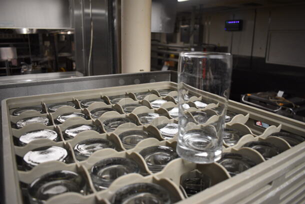 Stainless Steel Commercial Dish Caddy Return w/ 8 Dish Caddies and Approximately 280 Beverage Glasses on Commercial Casters. 24x25x66. 2.75x2.75x5.5. (kitchen) - Image 4 of 7