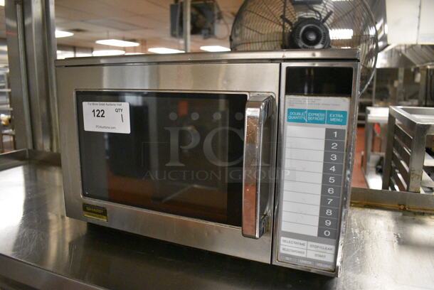 Sharp Model R-22FT Stainless Steel Commercial Microwave Oven. 120 Volts, 1 Phase. 20x16x13. Unit Was In Working Condition When Restaurant Closed. (kitchen) - Image 3 of 6