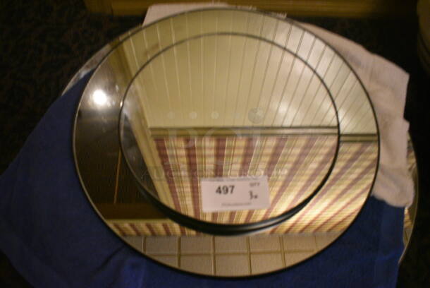 ALL ONE MONEY! Lot of 3 Round Mirrors! Includes 28x28x2. (main dining room) - Image 1 of 4