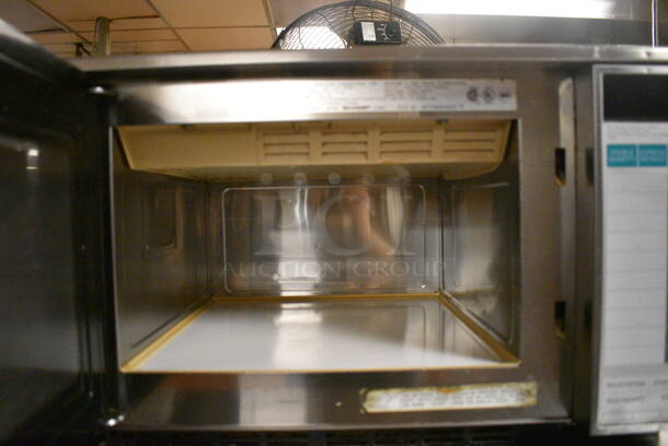 Sharp Model R-22FT Stainless Steel Commercial Microwave Oven. 120 Volts, 1 Phase. 20x16x13. Unit Was In Working Condition When Restaurant Closed. (kitchen) - Image 5 of 6