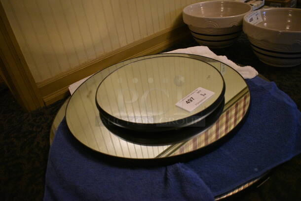 ALL ONE MONEY! Lot of 3 Round Mirrors! Includes 28x28x2. (main dining room) - Image 3 of 4