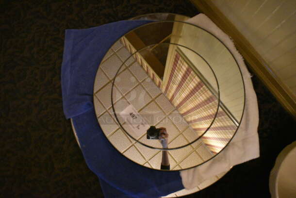 ALL ONE MONEY! Lot of 3 Round Mirrors! Includes 28x28x2. (main dining room) - Image 4 of 4