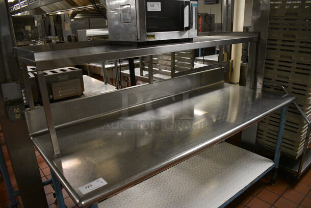 Stainless Steel Commercial Table w/ Over Shelf, Under Shelf and Back Splash. 72x30x53. (kitchen) - Image 2 of 4