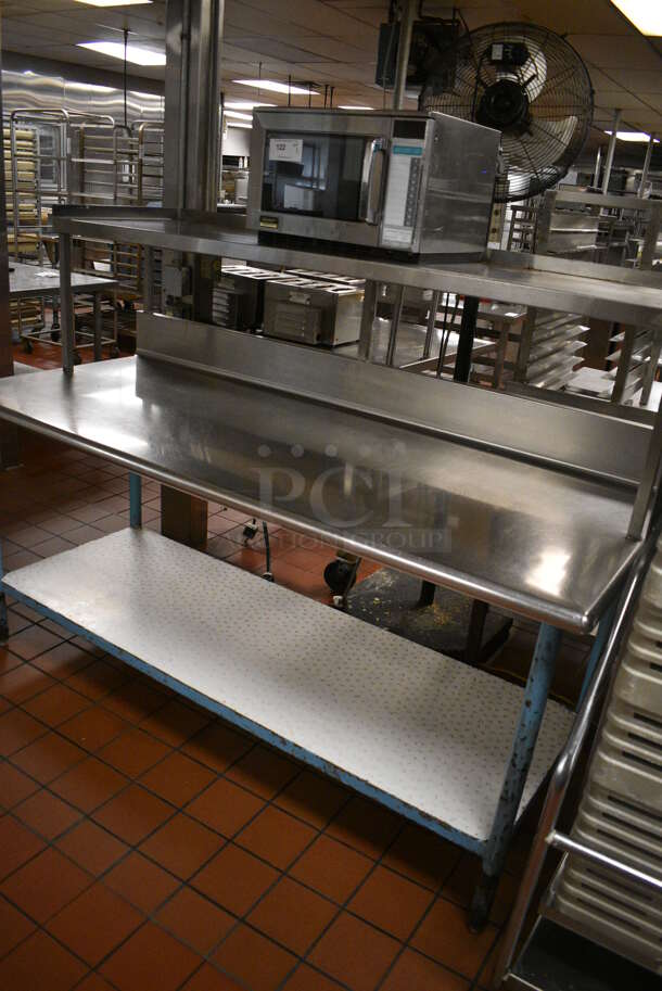 Stainless Steel Commercial Table w/ Over Shelf, Under Shelf and Back Splash. 72x30x53. (kitchen) - Image 4 of 4