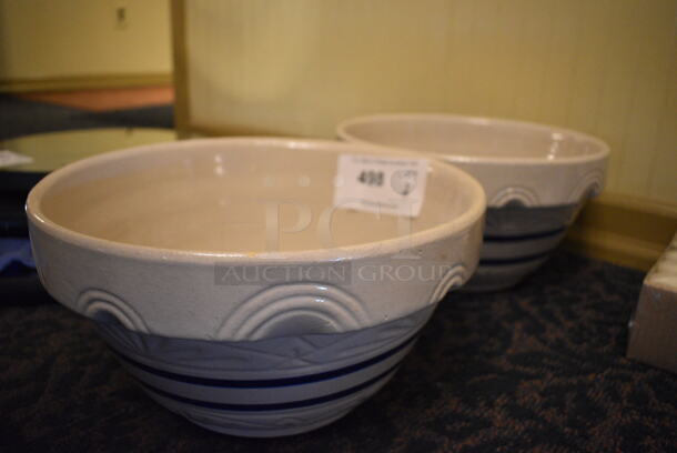 2 White and Blue Ceramic Bowls. 12x12x6.5. 2 Times Your Bid! (main dining room) - Image 3 of 3