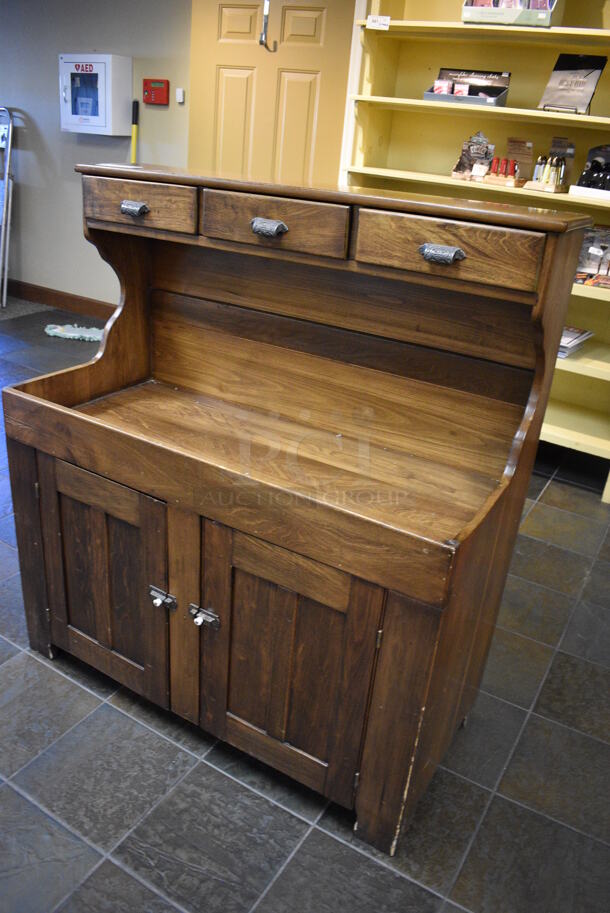 Wooden Cabinet w/ 3 Drawer and 2 Doors. 43x20x48. (gift shop) - Image 2 of 4