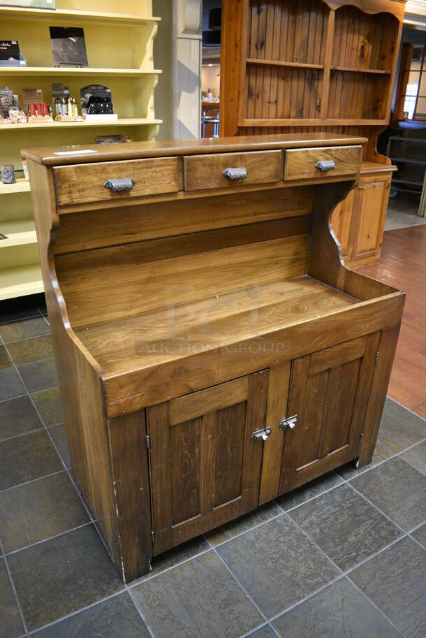 Wooden Cabinet w/ 3 Drawer and 2 Doors. 43x20x48. (gift shop) - Image 3 of 4