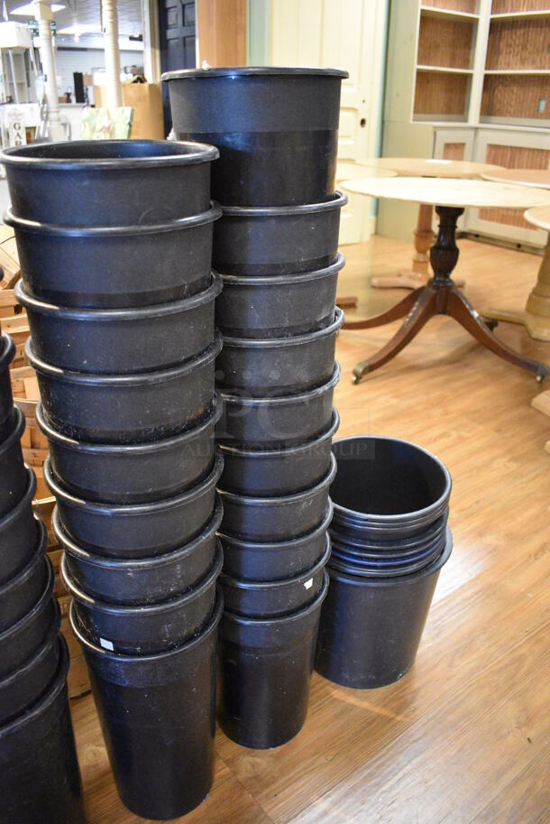 ALL ONE MONEY! Lot of Black Poly Buckets! Includes 8x8x15. (garden center) - Image 3 of 3