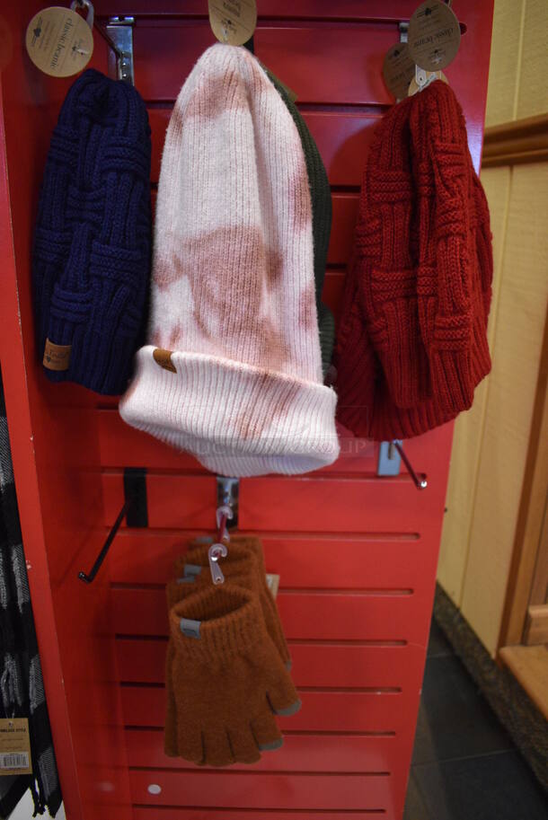 Wooden Rack w/ Contents Including Scarves. 24x24x65. (gift shop) - Image 4 of 4