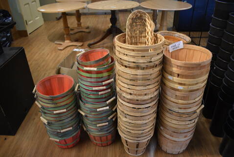 ALL ONE MONEY! Lot of Wooden Buckets! Includes 11x11x7. (garden center)