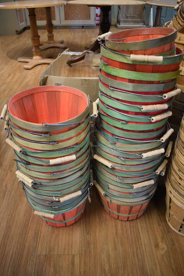 ALL ONE MONEY! Lot of Wooden Buckets! Includes 11x11x7. (garden center) - Image 3 of 5
