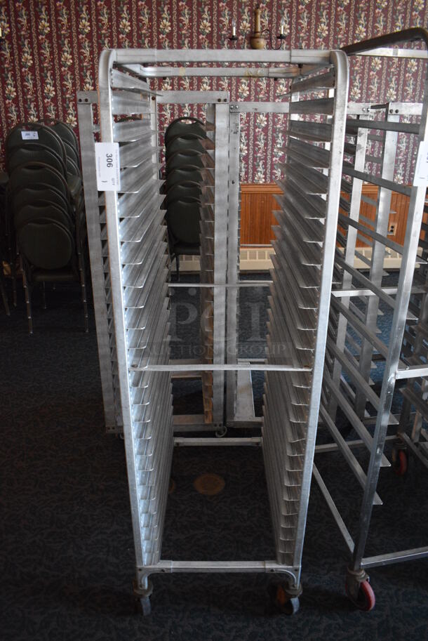 Metal Commercial Pan Transport Rack on Commercial Casters. 20.5x27x67. (sunroom dining room) - Image 1 of 4