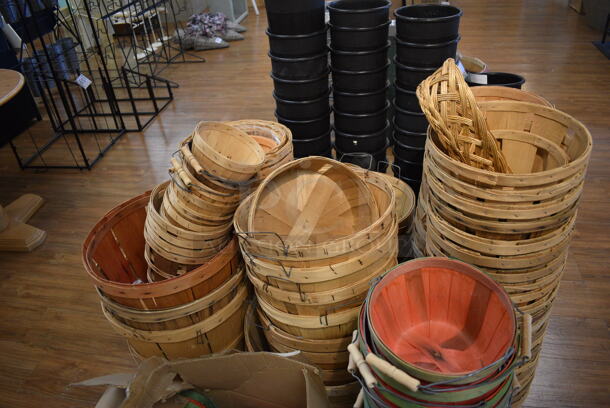 ALL ONE MONEY! Lot of Wooden Buckets! Includes 11x11x7. (garden center) - Image 5 of 5