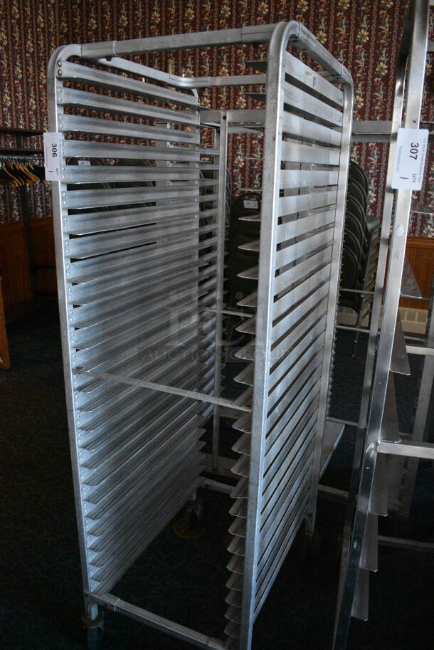Metal Commercial Pan Transport Rack on Commercial Casters. 20.5x27x67. (sunroom dining room) - Image 3 of 4