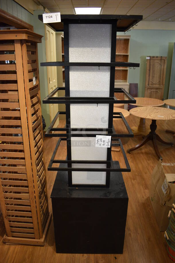 Black Metal Rack. 24x24x74. (garden center) - Image 1 of 4