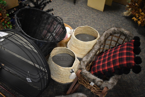 ALL ONE MONEY! Lot of Various Items Including Golf Clubs, Luggage and Fake Trees. (garden center) - Image 4 of 6