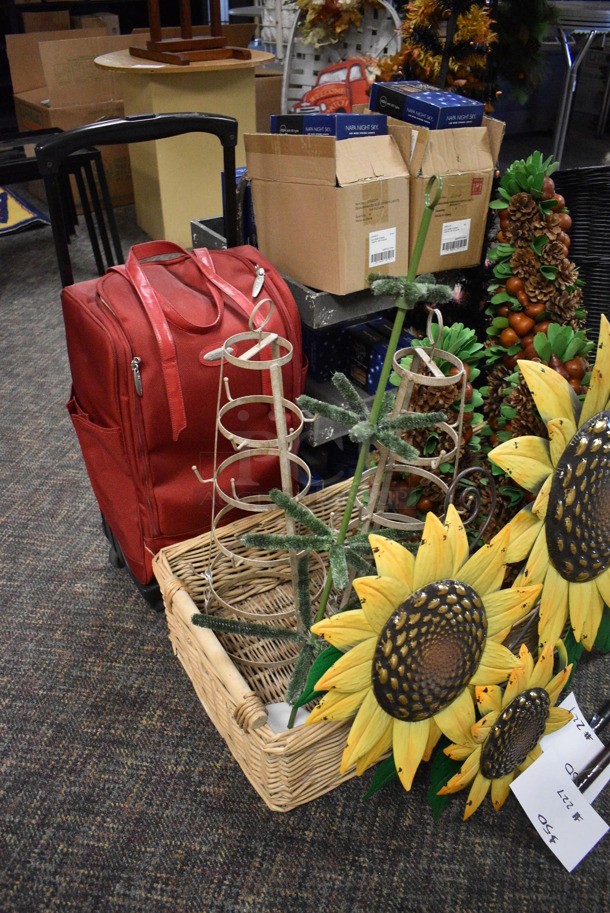 ALL ONE MONEY! Lot of Various Items Including Golf Clubs, Luggage and Fake Trees. (garden center) - Image 6 of 6