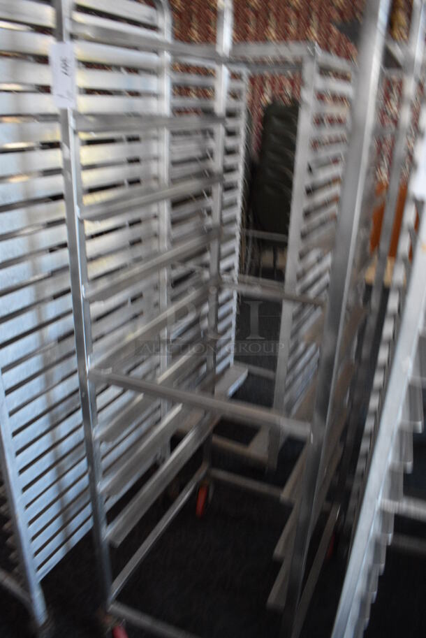 Metal Commercial Pan Transport Rack on Commercial Casters. 20.5x26x70. (sunroom dining room) - Image 3 of 4