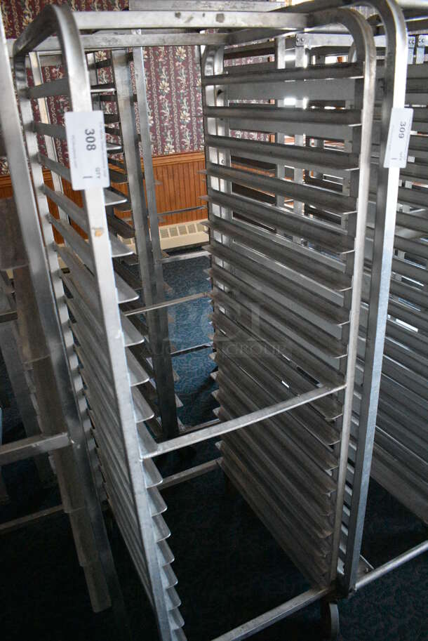 Metal Commercial Pan Transport Rack on Commercial Casters. 20.5x26x62. (sunroom dining room) - Image 2 of 4