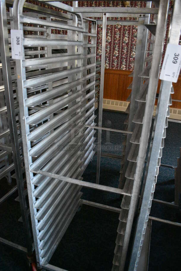 Metal Commercial Pan Transport Rack on Commercial Casters. 20.5x26x62. (sunroom dining room) - Image 3 of 4