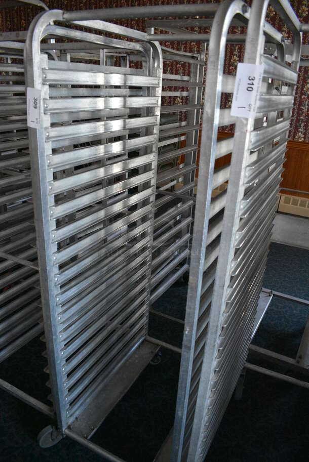 Metal Commercial Pan Transport Rack on Commercial Casters. 20.5x28x63. (sunroom dining room) - Image 3 of 4
