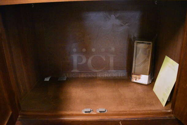 Wooden Cabinet w/ Glass Shelf and 2 Doors. 39x21x80. (garden center) - Image 5 of 6