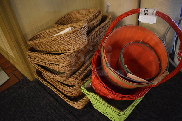 ALL ONE MONEY! Lot of Various Baskets. Includes 16x6x3.5. (main dining room) - Image 2 of 3