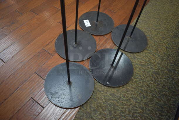 5 Black Metal Floor Style Stanchions. 15x15x41. 5 Times Your Bid! (gift shop) - Image 3 of 3