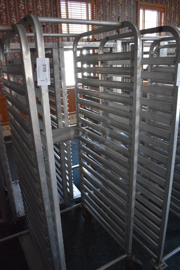 Metal Commercial Pan Transport Rack on Commercial Casters. 20.5x28x65. (sunroom dining room) - Image 2 of 4