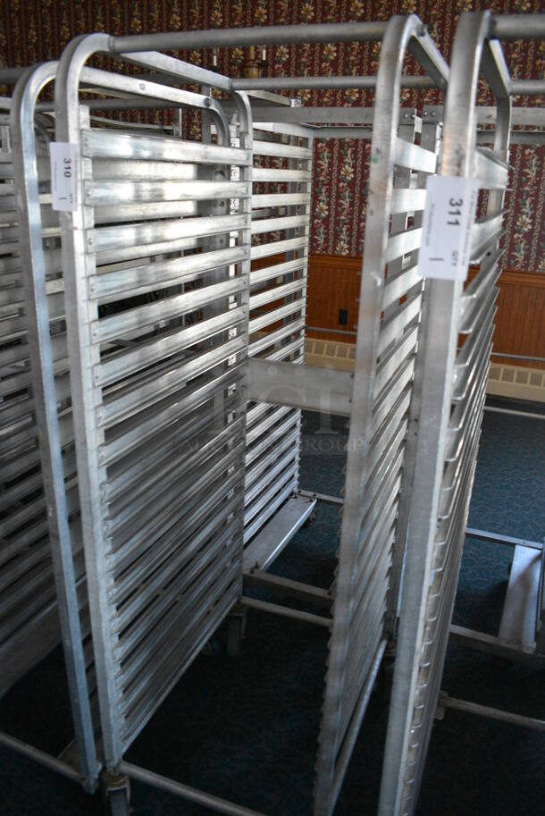Metal Commercial Pan Transport Rack on Commercial Casters. 20.5x28x65. (sunroom dining room) - Image 3 of 4