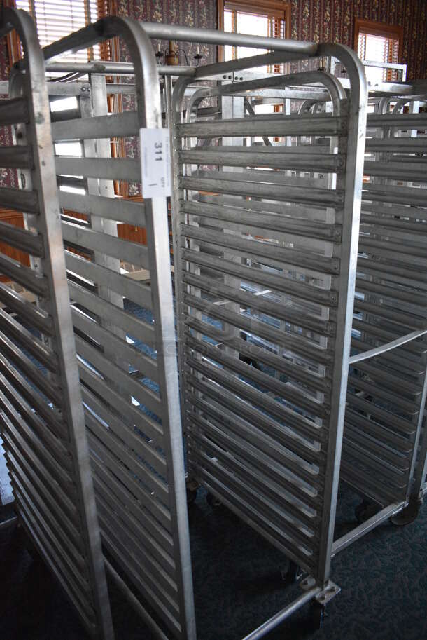 Metal Commercial Pan Transport Rack on Commercial Casters. 20.5x28x63.5. (sunroom dining room) - Image 2 of 4