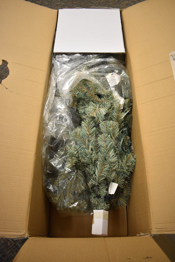 IN ORIGINAL BOX! Fake Tree. 7.5'. (garden center) - Image 1 of 4