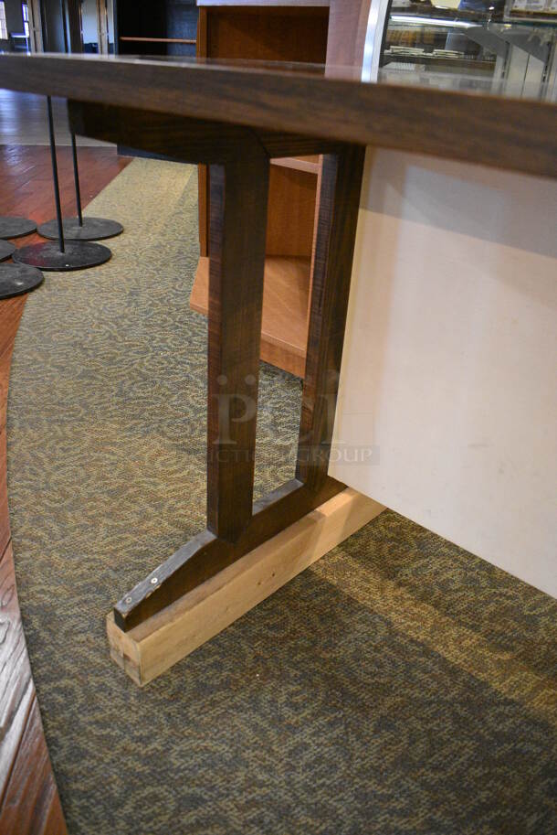 Wood Pattern Table w/ Contents Including Cups and Signs. 54x26x30. (gift shop) - Image 6 of 6