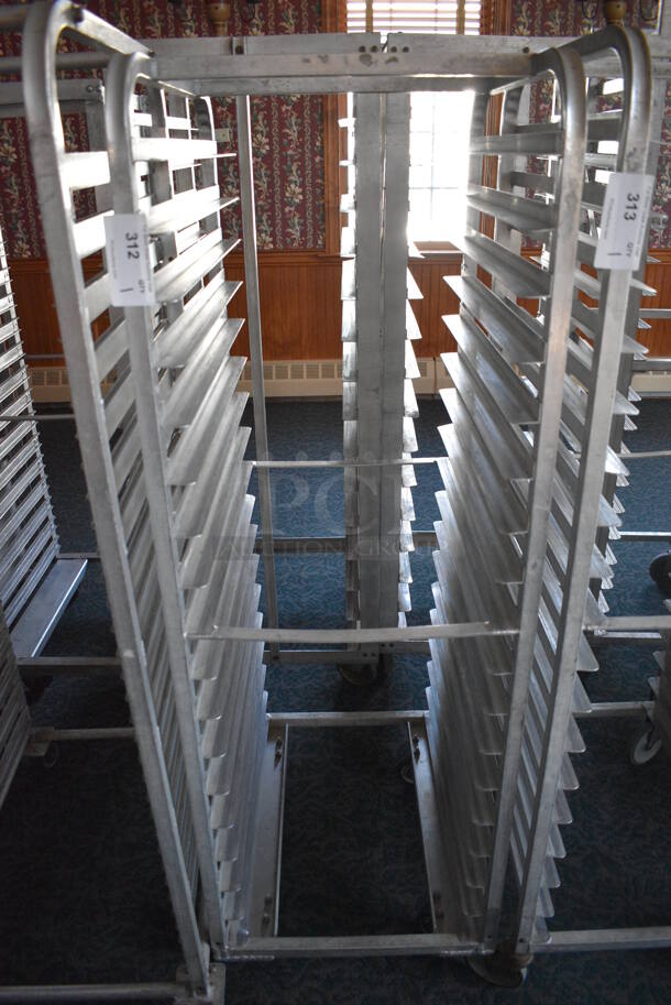 Metal Commercial Pan Transport Rack on Commercial Casters. 20.5x26x61.5. (sunroom dining room) - Image 1 of 4