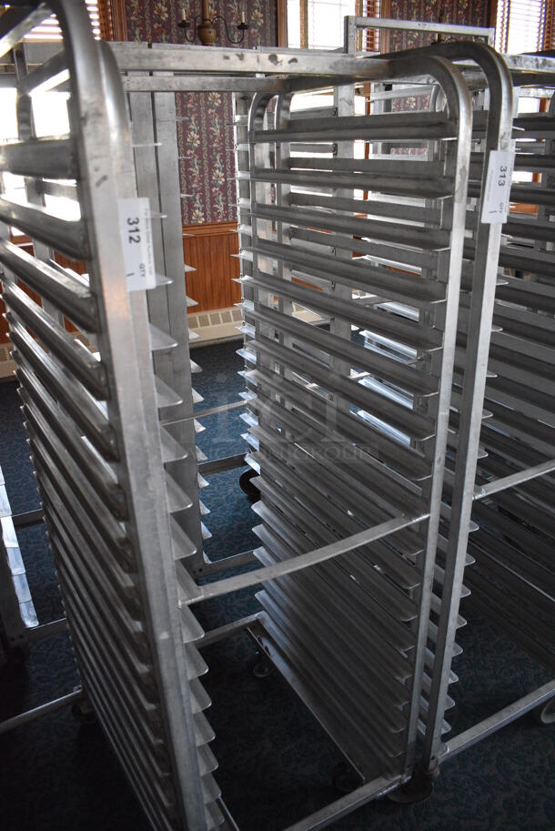 Metal Commercial Pan Transport Rack on Commercial Casters. 20.5x26x61.5. (sunroom dining room) - Image 2 of 4